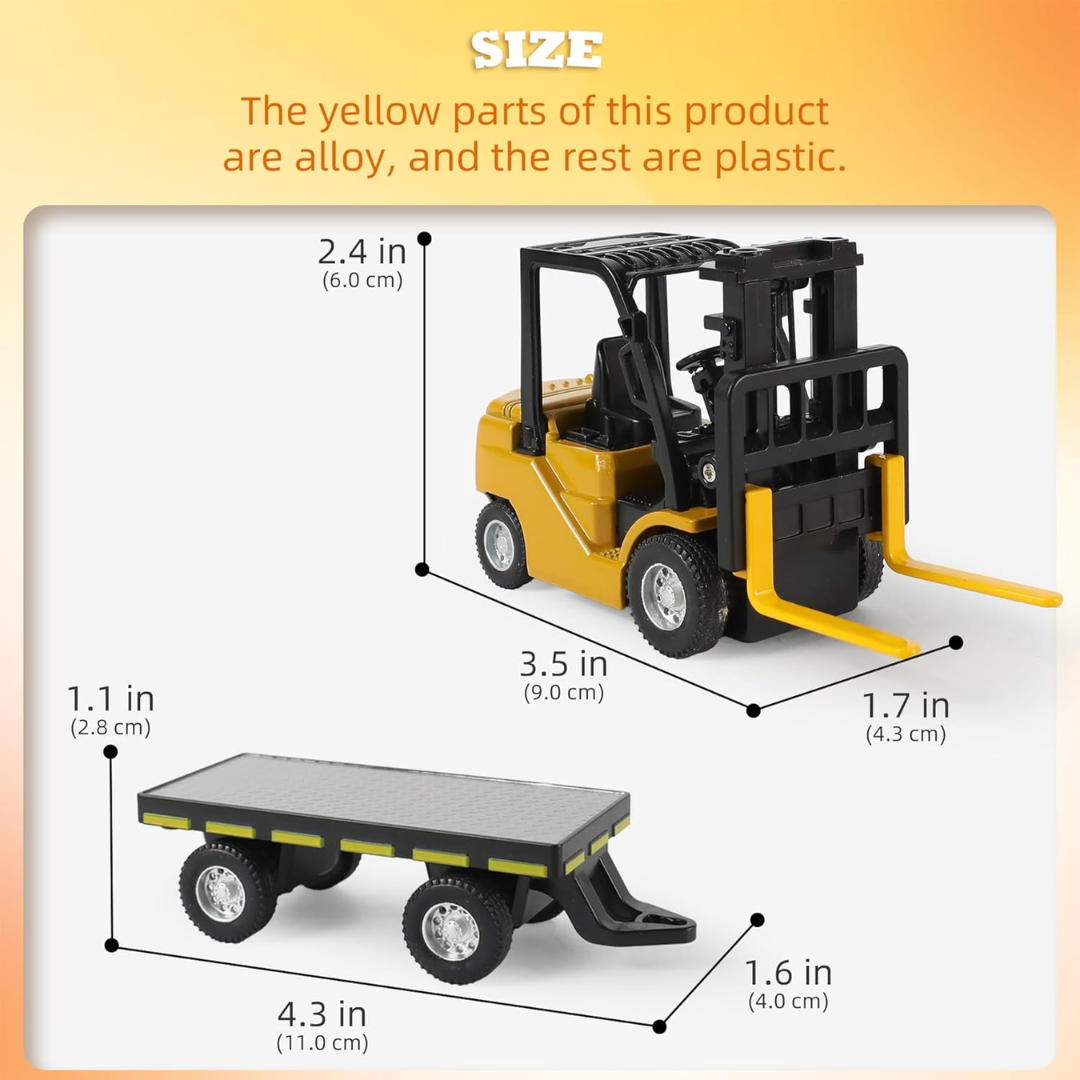 Mini Forklift RC with Trailer for Desktop