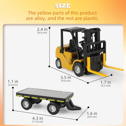 Mini Forklift RC with Trailer for Desktop
