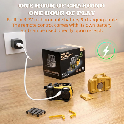Mini Forklift RC with Trailer for Desktop