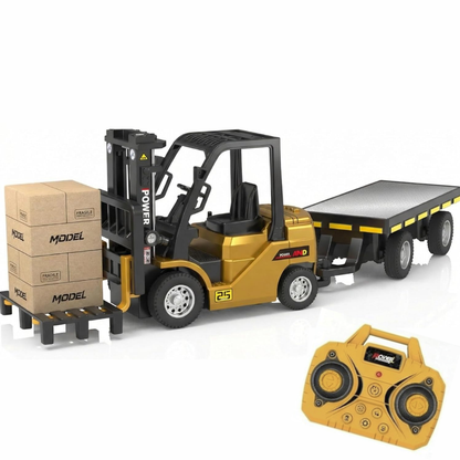 Mini Forklift RC with Trailer for Desktop